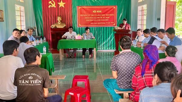 HĐND XÃ SƠN LINH TỔ CHỨC HỘI NGHỊ TIẾP XÚC CỬ TRI TẠI THÔN GÒ DA