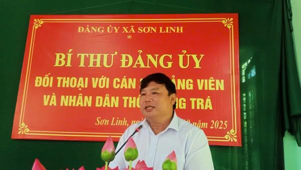 ĐẢNG ỦY, HĐND, UBND, ỦY BAN MTTQVN XÃ SƠN LINH TỔ CHỨC ĐỐI THOẠI TRỰC TIẾP VỚI NHÂN DÂN LÀNG TRÁ.
