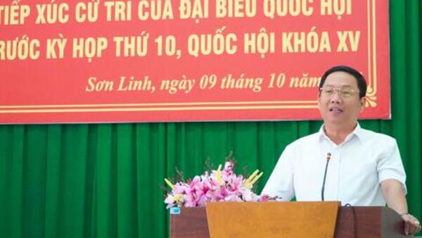 Đoàn đại biểu Quốc hội tỉnh Quảng Ngãi tổ chức tiếp xúc cử tri tại xã Sơn Linh