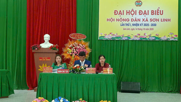 SƠN LINH TỔ CHỨC THÀNH CÔNG ĐẠI HỘI ĐẠI BIỂU NÔNG DÂN XÃ SƠN LINH LẦN THỨ I, NHIỆM KỲ 2025-2030