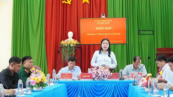 UBND XÃ SƠN LINH TỔ CHỨC PHIÊN HỌP THƯỜNG KỲ THÁNG 8 NĂM 2026